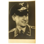 Portrait de studio d'un sous-officier d'artillerie de DCA de la Luftwaffe.